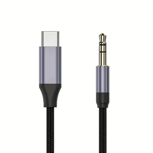 USB-C Aux Kabel 3,5 mm Klinkenkabel Audio Kopfhörer Adapter für Samsung + iPhone