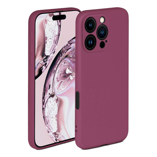 iPhone 16 Pro LIQUID TPU Hülle Case Kamera 360° Schutz Silikon Bumper Fuchsia