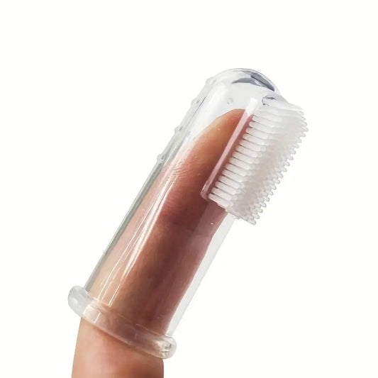 Premium Haustier Finger Zahnbürste Hund Katze Transparent Zahnpflege TPU Silikon