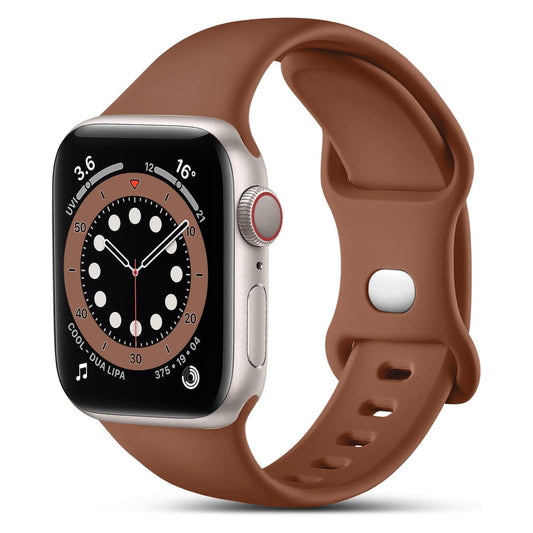 Sport Armband für Apple Watch Series 9 8 7 6 5 4 3 SE Silikon Band iWatch 42mm | 44mm | 45mm Braun