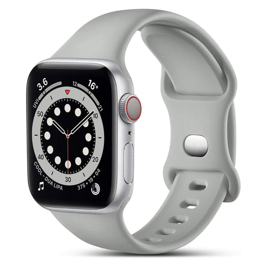 Sport Armband für Apple Watch Series 9 8 7 6 5 4 3 SE Silikon Band iWatch 42mm | 44mm | 45mm Grau