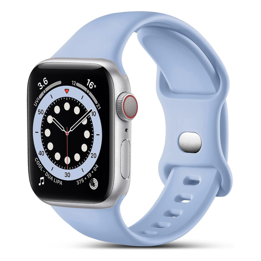 Sport Armband für Apple Watch Series 9 8 7 6 5 4 3 SE Silikon Band iWatch 42mm | 44mm | 45mm Hellblau