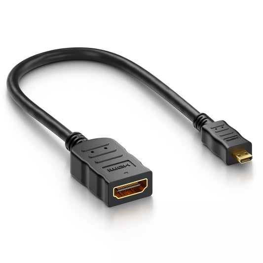 Premium Micro HDMI Portsaver Adapter Kabel 4K UHD 2160p Micro HDMI auf HDMI